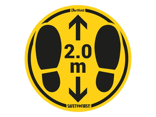 Vloersticker 350mm 2 Meter Afstand