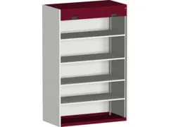 roldeurkast 2000x1300x650mm 4xStalen bodem cil.-slot RAL7035 RAL3004