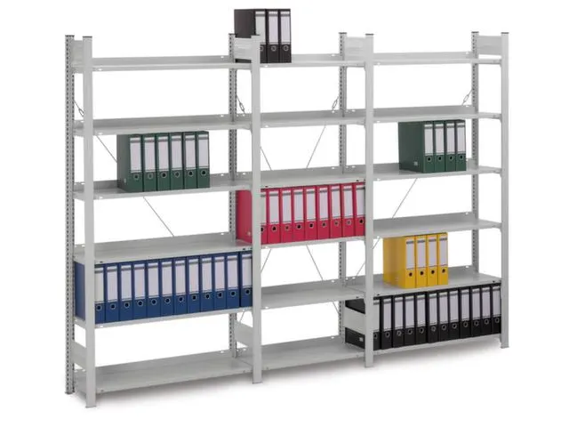 rayonnage pour classeurs,départ+2xsuivants,HxlxP 2000x2830x335mm