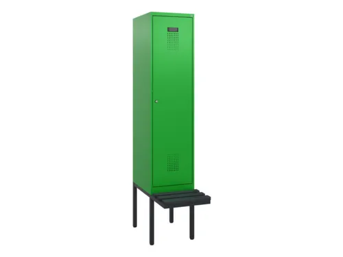 locker met bank,HxBxD 1950x400x815mm,1vak,vak B 400mm,cilinderslot
