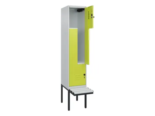 Z-garderobekast,HxBxD 2120x400x815mm,2vak,vak B 400mm,draaigrendel