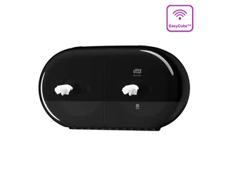 Tork T9 SmartOne Twin Mini Toiletpapier Dispenser Elevation Zwart - 2