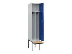 locker met bank,voor scheiding van kleding,HxBxD 2120x400x815mm,1vak