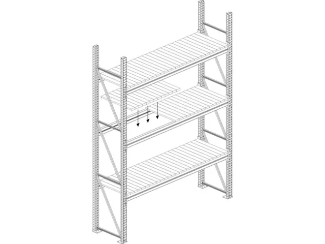 Tablette Avec Panneau En Acier,P. Rayonnage Grande Largeur,18Segments