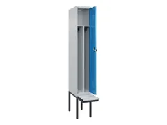 locker met bank,voor scheiding van kleding,HxBxD 2120x300x815mm,1vak