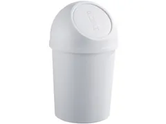 afvalbak,13l,HxØ 490x253mm,romp PP lichtgrijs,deksel PP lichtgrijs