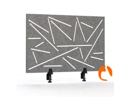 Akoestisch Bureaupaneel met patroon uitsnede 60x75cm Grijs