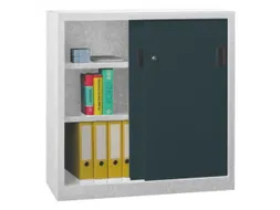 Schuifdeurkast Hxbxd 1000x1000x400mm 2 Oh Ral7035 Front Ral7016
