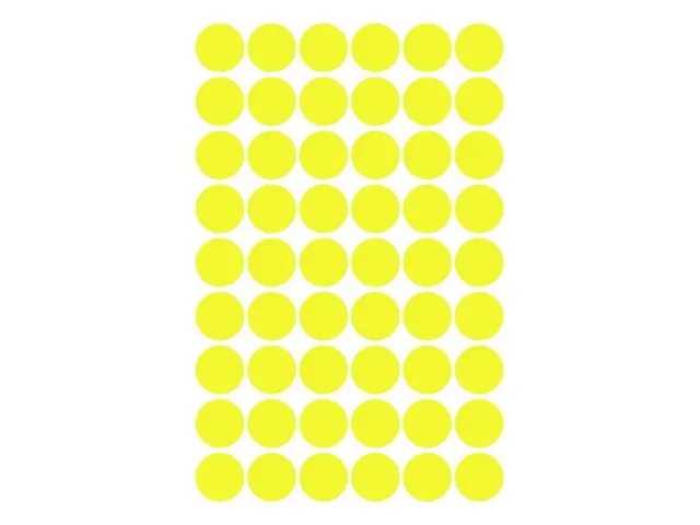 Etiquette Avery Zweckform 3144 Rond 12mm Jaune 270 Pcs