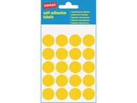 Markeer etiketten Diameter 19mm, geel