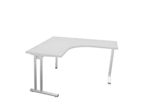 bureau in vrije vorm,HxBxD 740x1400x1400mm,vrije vorm,MP-lichtgrijs