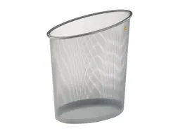 Mesh papierbak 18 liter zilvergrijs metaalgaas