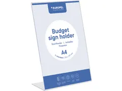 Kaarthouder A4 Glashelder Polystyreen L-Stand