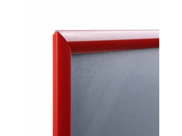 Cadre clipsable A4 Coins biseautés Rouge