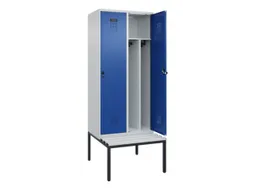 locker met bank,voor scheiding van kleding,HxBxD 2120x800x815mm,2vak