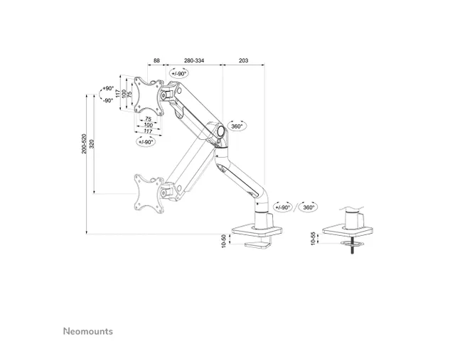 Neomounts NEXT One DS70S-950WH1 Support à fixer pour écran simple 17