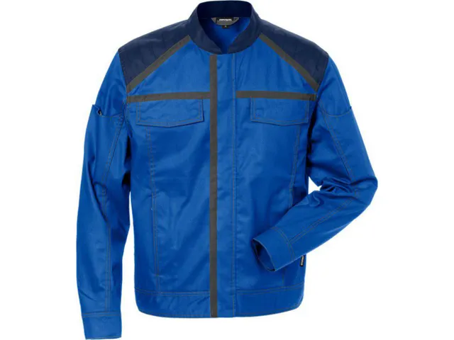 Fristads 4555 STFP werkjas, korenblauw/marineblauw, maat S, per stuk