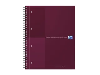 Spiraalblok Oxford International Notebook A4+ lijn Rood - 1