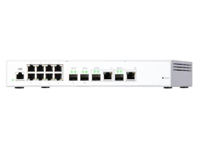 8x RJ45 1GbE, 2x 10GbE SFP+/RJ45 Combo, 2x 10GbE SFP+, Web Managed, 10