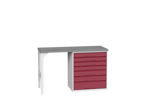 werkbank,HxBxD 930x1500x600mm,linoleumblad,2voeten/1container