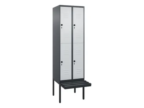 Dubbeldekse dekenkist,HxBxD 2120x600x815mm,2x2vak.,vak B 300mm