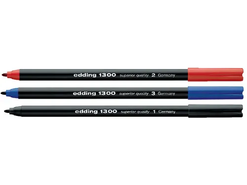 Fineliner edding 1300 blauw 3.0mm