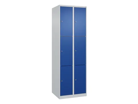 lockerkast,HxBxD 1850x600x500mm,2x3vakken,vak B 300mm,cil.-slot