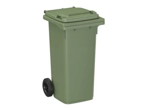 container,120l,HxBxD 933x500x550mm,deksel groen,romp HDPE groen
