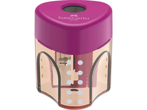 Puntenslijper Faber-Castell Grip Auto mini 2 kleuren display 24 stuks