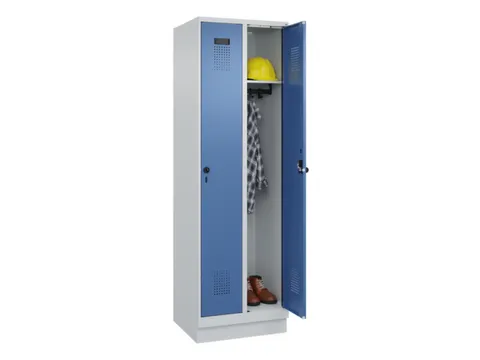 locker,HxBxD 1950x600x500mm,2vak,vak B 300mm,draaigrendel,sokkel