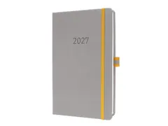 Weekagenda Linecape A5 2027 licht grijs HC (DE) 2 pagina's = 1 week