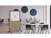 Tableau blanc acoustique mobile Silva 200x120cm beige