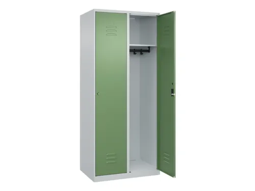 locker,HxBxD 1850x800x500mm,2vak,vak B 400mm,cil.-slot,staand op vloer