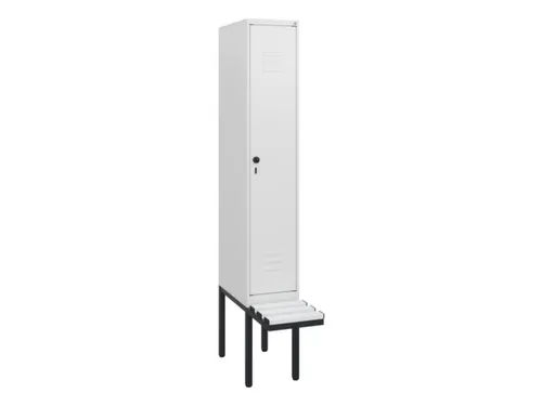 locker met bank,HxBxD 1950x300x815mm,1vak,vak B 300mm,draaigrendel