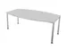 vergadertafel,HxBxD 740x2000x1200mm,vatvormig,MP-lichtgrijs