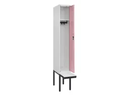 locker met bank,HxBxD 2120x300x815mm,1vak,vak B 300mm,cilinderslot