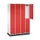 Dubbeldekse garderobekast,HxBxD 1950x1220x500mm,4x2vak.,vak B 260mm