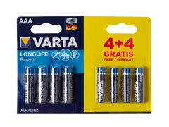 High Energy Alkaline Aaa / Lr03, 1.5v Promopack 4 + 4