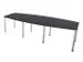 vergadertafel,HxBxD 740x2800x1200mm,vatvormig,CC-zwart