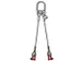 Élingue Multibrins 2Brins Cmu 0-45° 7T Ø Câble 22Mm Longueur Utile