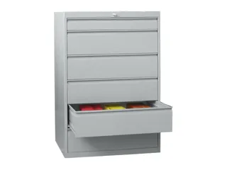 ladekast 1200x715x600mm 6laden cilinderslot RAL7035 front RAL7035 - 1