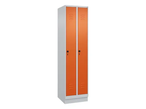 locker,HxBxD 1950x500x500mm,2vak,vak B 250mm,draaigrendel,sokkel
