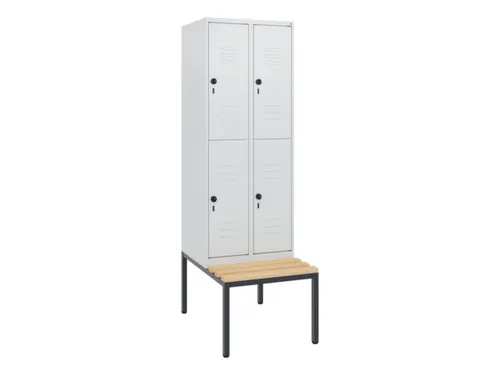 Dubbeldekse dekenkist,HxBxD 1950x600x815mm,2x2vak.,vak B 300mm