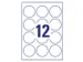 Etiket Avery L3416-10 rond 60mm wit 120stuks