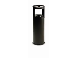 combi-asbak,HxØ 800x250mm,afvalbak inhoud 25l,romp staal zwart,blusko - 2