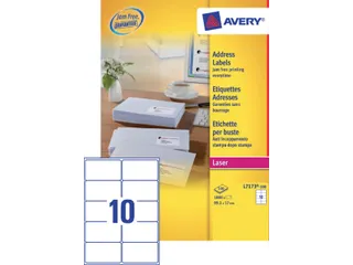 Adresetiket Avery QuickPeel L7173-100 99.1x57mm Wit 1000 Stuks - 2