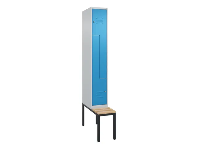 Z-garderobekast,HxBxD 2120x300x815mm,2vak,vak B 300mm,cil.-slot