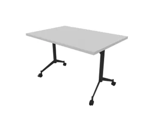 klaptafel,HxBxD 750x1200x700mm,hoekig,T-voet donkergrijs,ovale buis - 1
