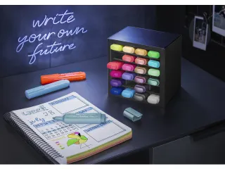 Markeerstiften Faber-Castell Deskset 24 kleuren, 7 neon, 9 pastel en 8 - 4