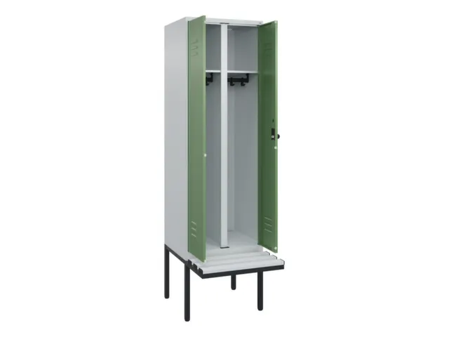 locker voor scheiding van kleding,HxBxD 2120x600x815mm,2vak